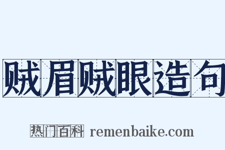 贼眉贼眼造句是什么意思的图片